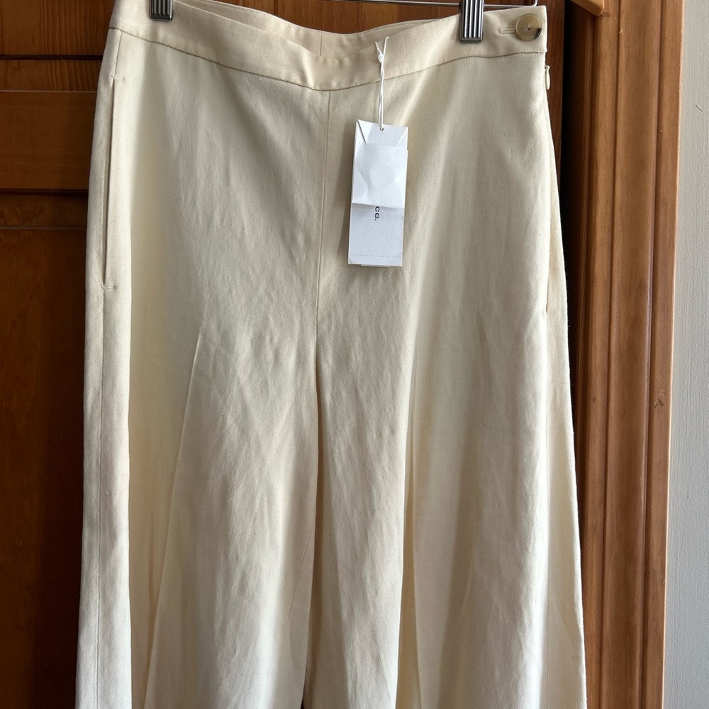 Elegant Vince Cream Wide-Leg Pants NWT